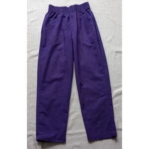 Laurente, Rome/Paris Women's 7/8 Purple Pull On Pants, Vtg.